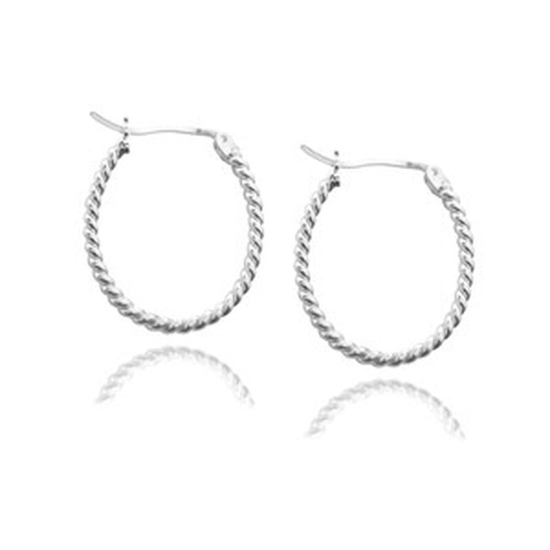 Arracadas Ovaladas de Plata Bejuco image number null