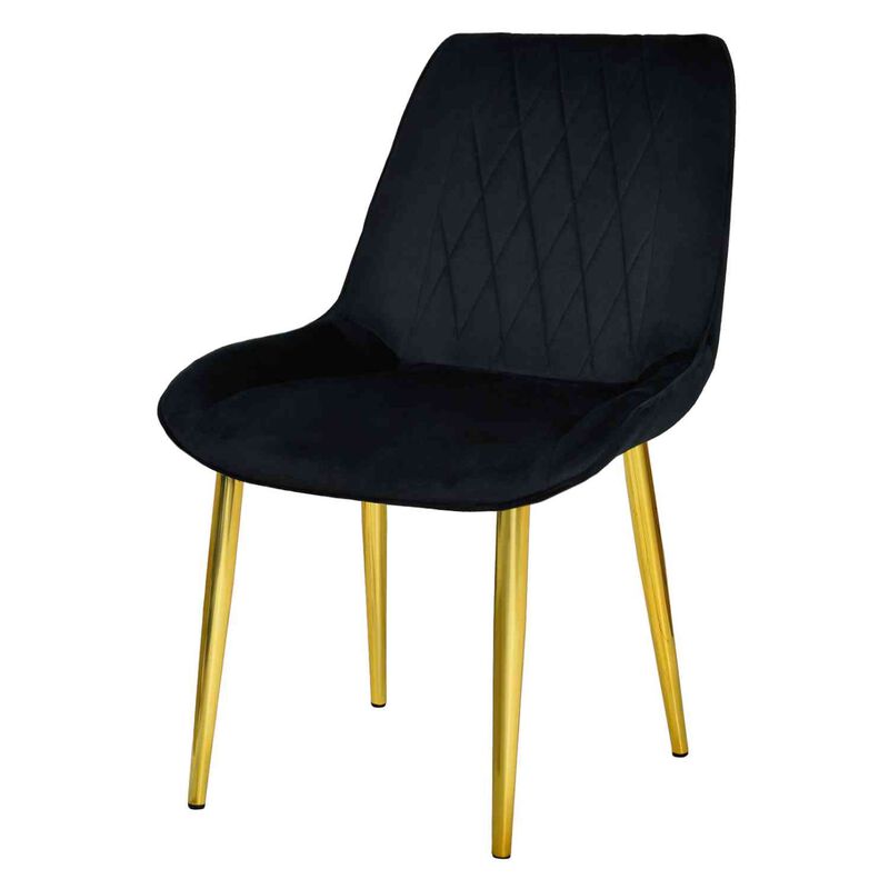 Set 2 Sillas Comedor Tapizadas Terciopelo Elega... image number null