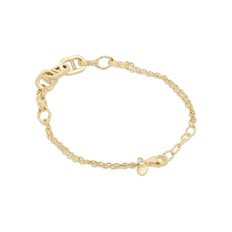 Pulsera Oro Amarillo 10k Ajustable 17+2 Cm Bizz... image number null