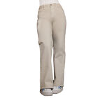 Pantal&oacute;n Rectos Mujer Tiro Alto Beige Mezclilla Dama