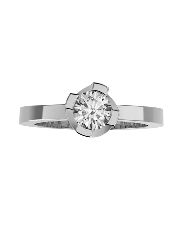 Anillo de Compromiso de 14K con Diamante de Lab... image number null