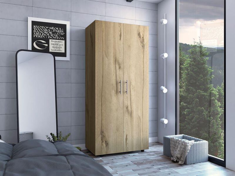 Closet Derek Caf&eacute; Claro y Blanco Virtual Mueble... image number null