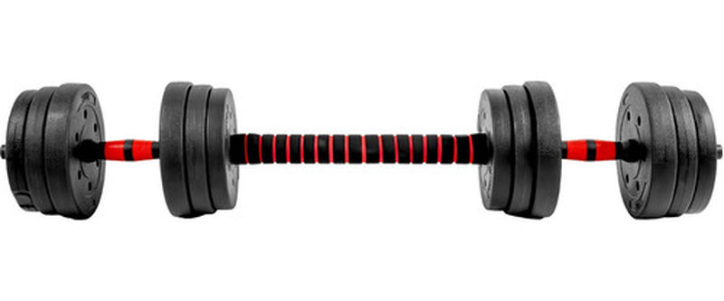 Mancuernas Ajustables 20kg 12 Pesas Barra Recta... image number null