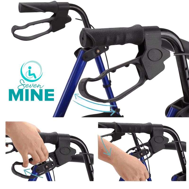 Andadera Rollator Sc-777 Azul Plegable Y Ajusta... image number null