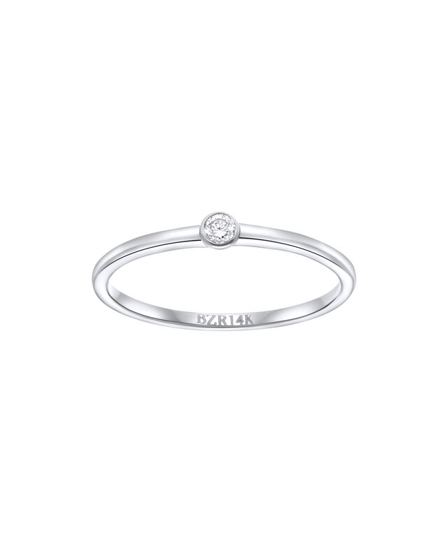 Solitario De Oro Blanco 14k Con 5pts De Diamant... image number null