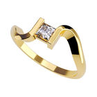 Anillo de Compromiso en Oro Amarillo 10K con Circonia -  Talla:4/ FJ756-10Y-CZ-4