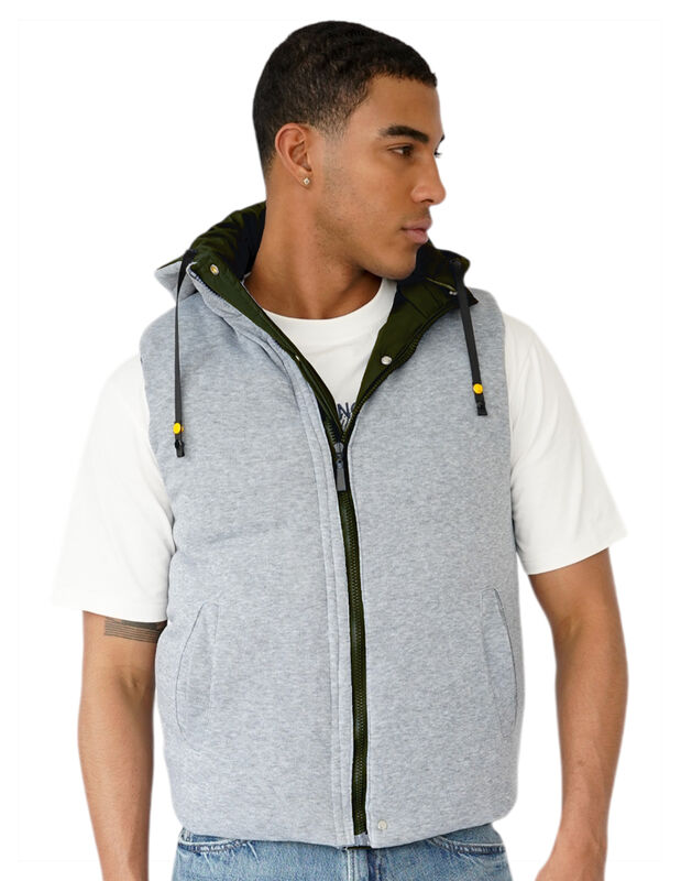 Chaleco Caballero Casual Reversible Con Capucha... image number null