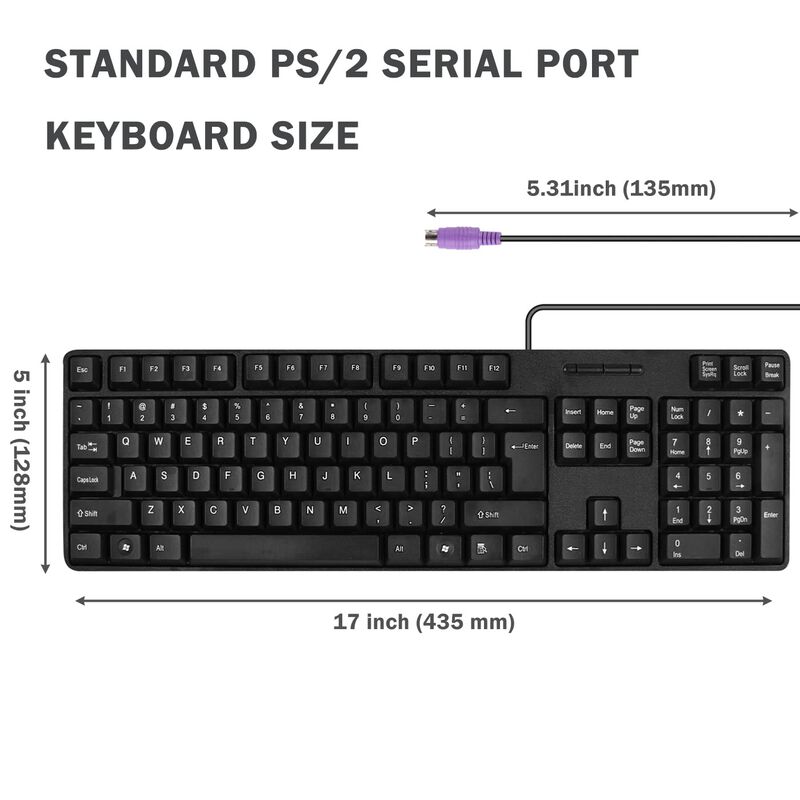 Teclado M Mc Saite Ps2 Con Cable, 104 Teclas, R... image number null