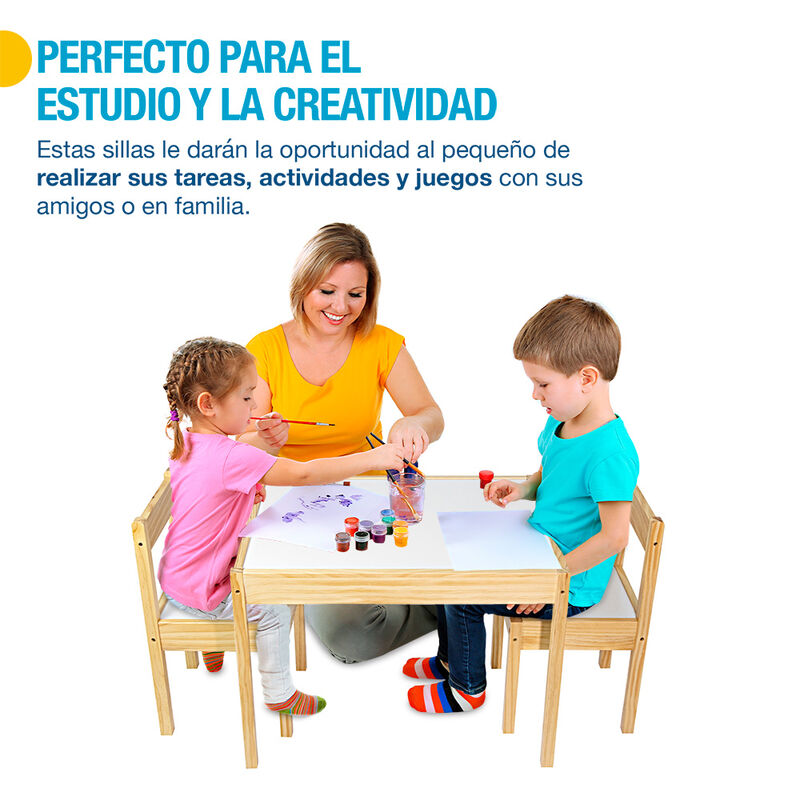 Sillas para Ni&ntilde;os de Madera para Mesita Montess... image number null