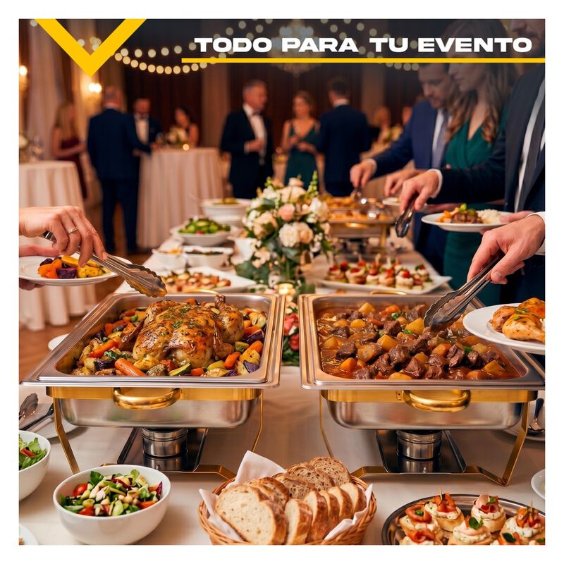 Bufetera Chafer Kit 4pz Acero Inox 11l Catering... image number null