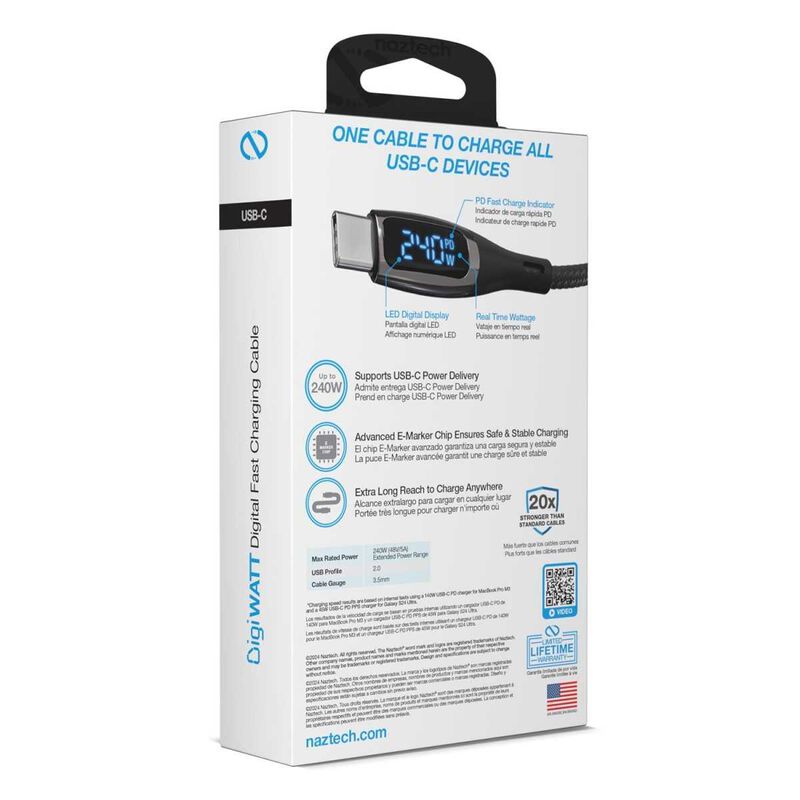 Cable Datos Naztech Digiwatt Usb-c A Usb-c 240w... image number null