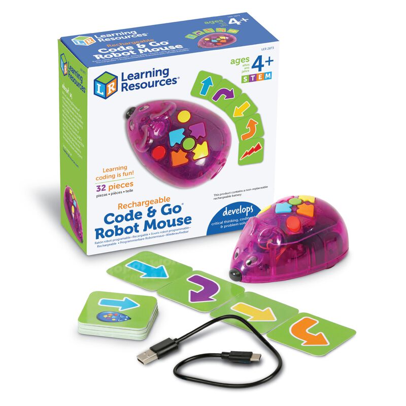 Rat&oacute;n Rob&oacute;tico Recargable Code & Go De Stem Toy... image number null