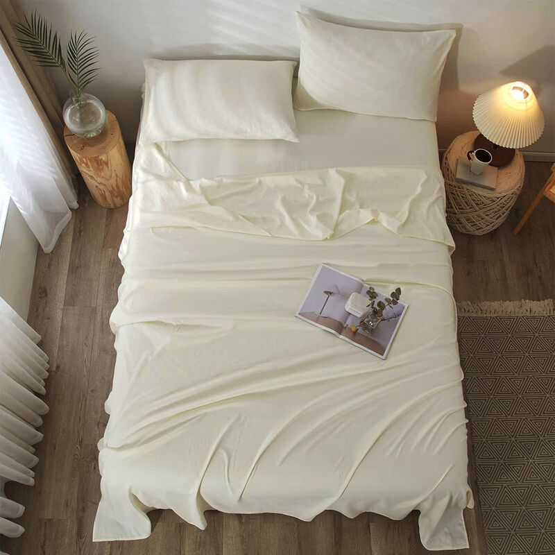 Juego de S&aacute;banas Tacto Algod&oacute;n Suaves y Durader... image number null