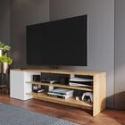 Mesa para TV Flat Para Pantallas de hasta 65 Pulgadas con Repisas y Puerta Blanco