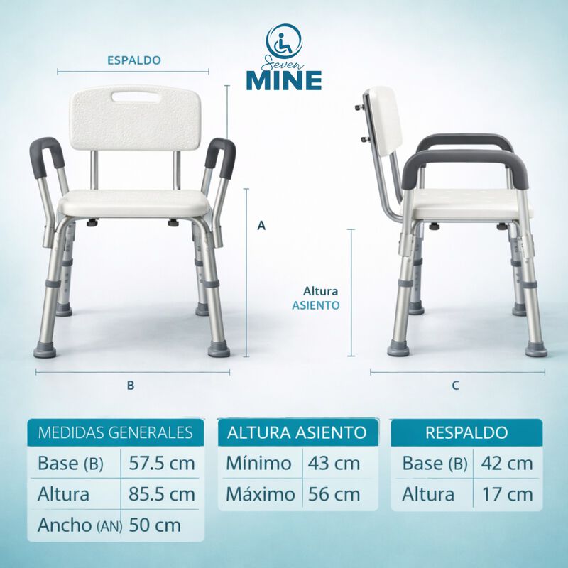 Silla para Ba&ntilde;o Adulto Mayor con Almohadilla SM... image number null