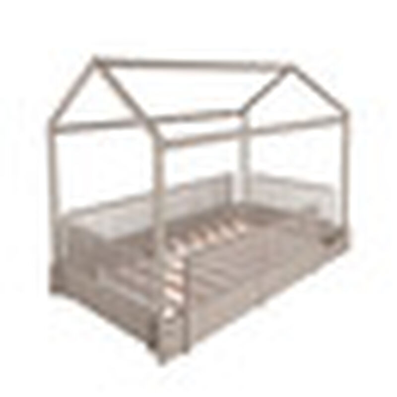 Cama Casa de Madera Montessori Individual Gris ... image number null