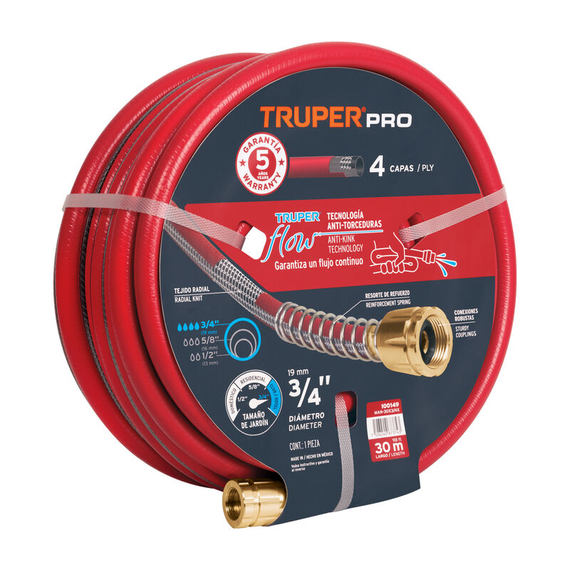 Manguera 3/4' Super Reforzada 4 Capas conexione... image number null