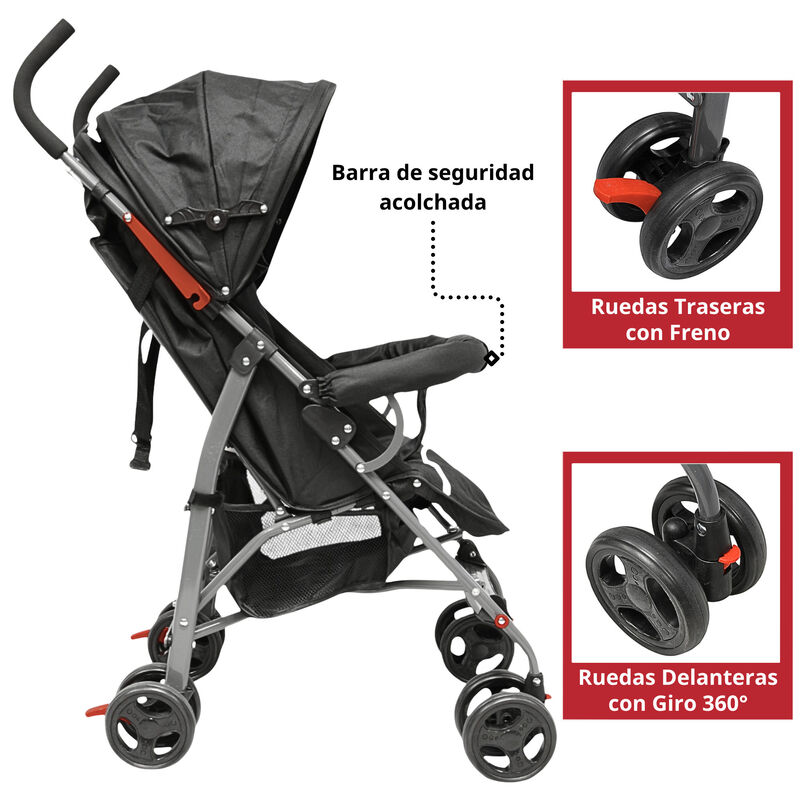 Carriola de Bast&oacute;n para Beb&eacute; Asiento Multiposic... image number null