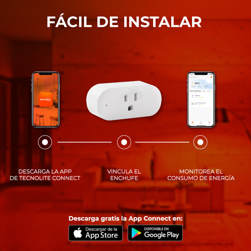 Enchufe Inteligente Wi-Fi,&nbsp;Medidor de Consumo, ... image number null