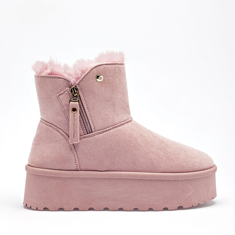 Moramora Bota con peluche para mujer rosa image number null