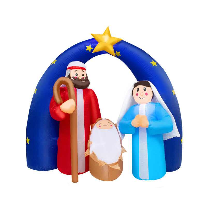 Inflable Navide&ntilde;o Nacimiento Luz Led 1.80 Mts image number null