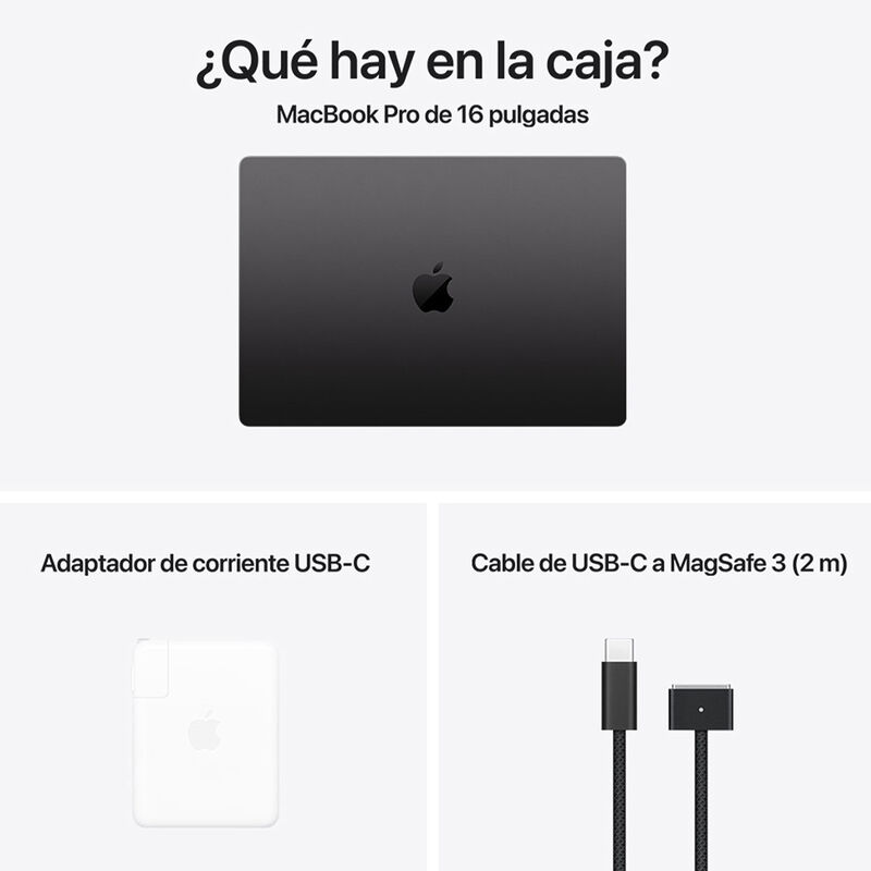 MacBook Pro 16" Apple, M4, Ram 36gb Negro Espac... image number null