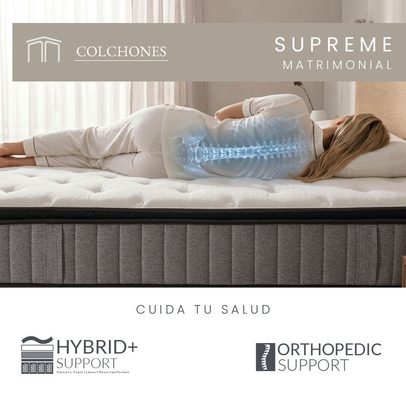 Colch&oacute;n Matrimonial Japandi Supreme Memory Foam... image number null