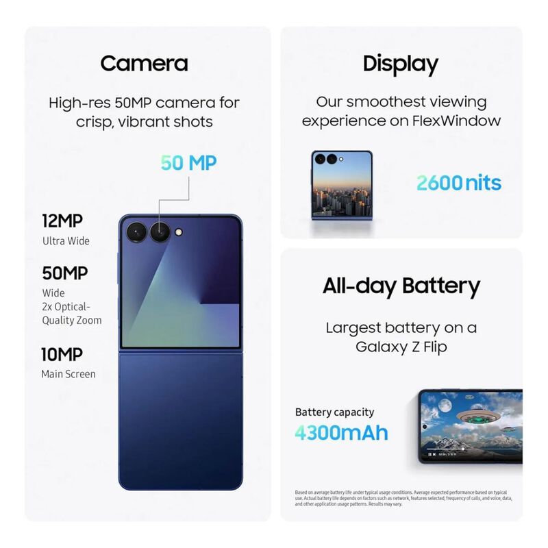 Samsung Galaxy Z Flip7 256gb 12gb Ram - Tel&eacute;fon... image number null