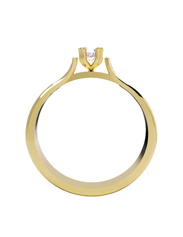 Anillo de Compromiso en Oro de 10K con Circonia... image number null