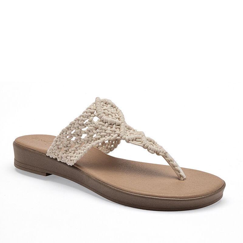 Mora Tierra sandalia piso para mujer latte cod ... image number null