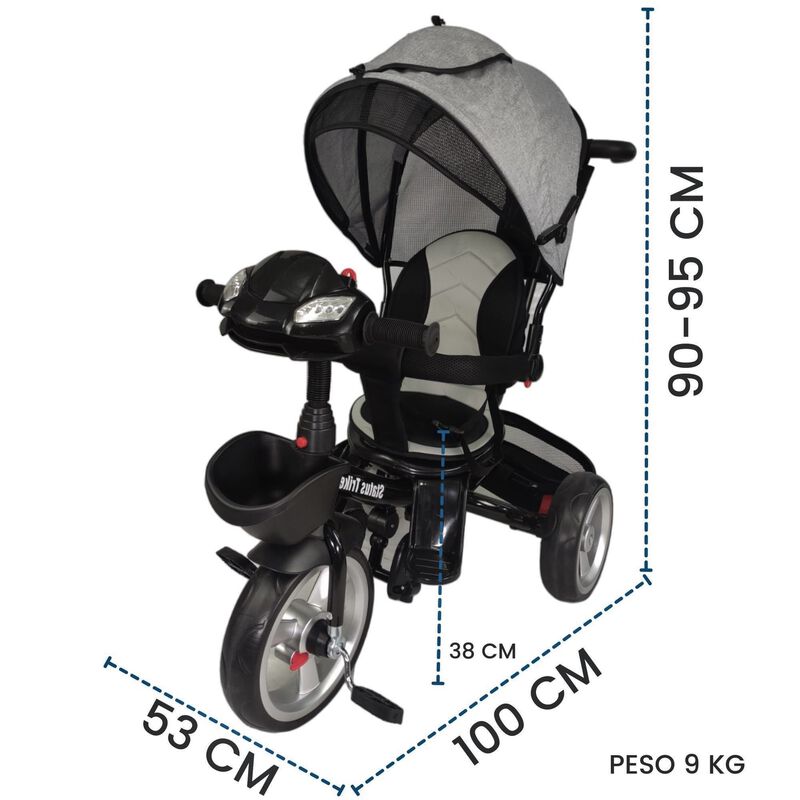 Triciclo Evolutivo 7en1 Con Asiento Giratorio 3... image number null