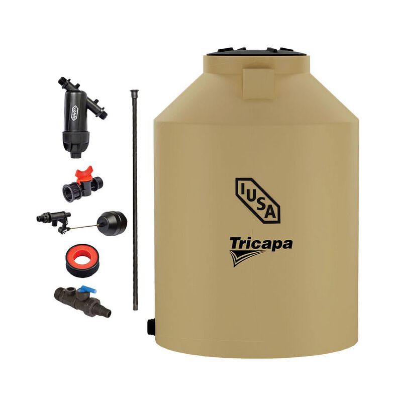 Tinaco Tricapa Iusa, 1100 L., Beige + Sistema C... image number null