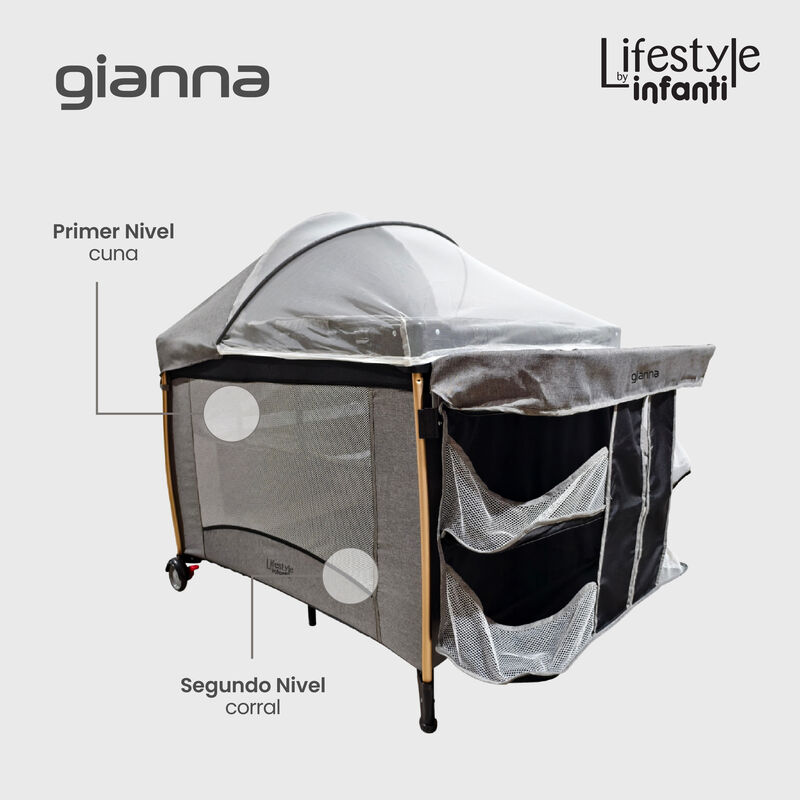 Cuna De Viaje Gianna 2 En 1 Cambiador Desmontab... image number null
