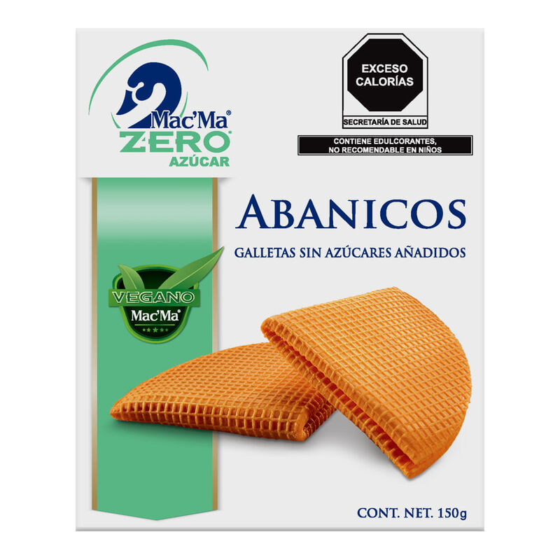 Abanicos Mac&acute;Ma Zero Az&uacute;car 12/150 g image number null