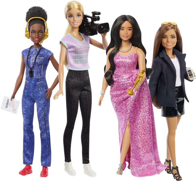 Set De Mu&ntilde;ecas Barbie Careers Women In Film Con... image number null