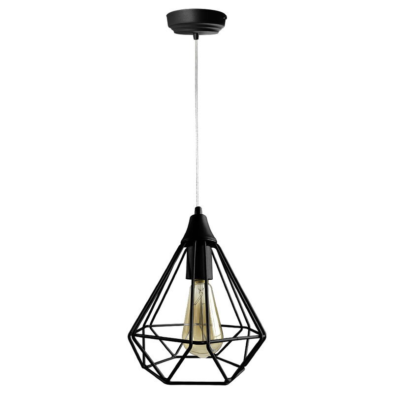 L&aacute;mpara Colgante Vintage Negra Mil Luces image number null