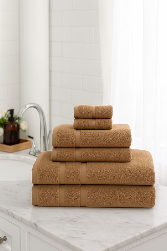 Juego de 6 Toallas de Microfibra Suaves y Absor... image number null