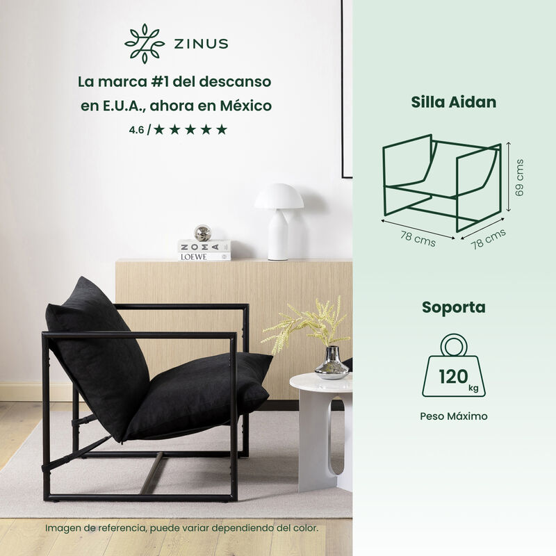 Zinus | Silla De Metal Zinus Aidan Con Cojines ... image number null