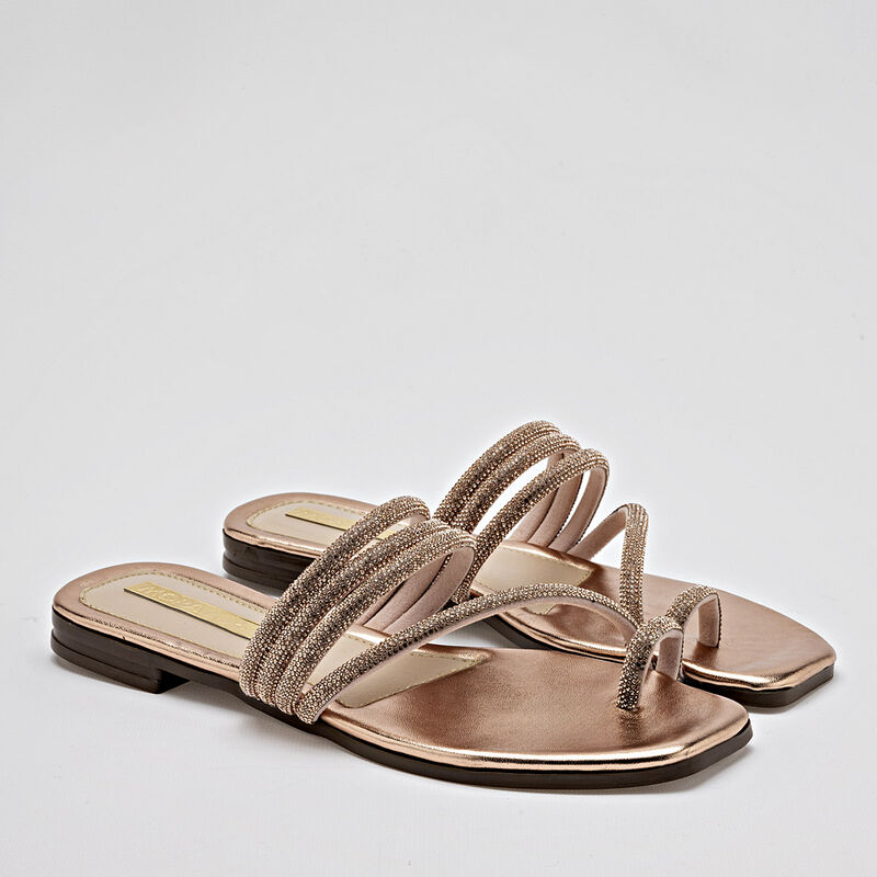 Moramora Sandalia para mujer dorado rosa image number null