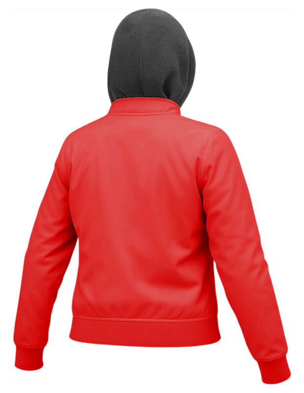 Chamarra Boomber Mujer Cuello Redondo Con Gorro image number null
