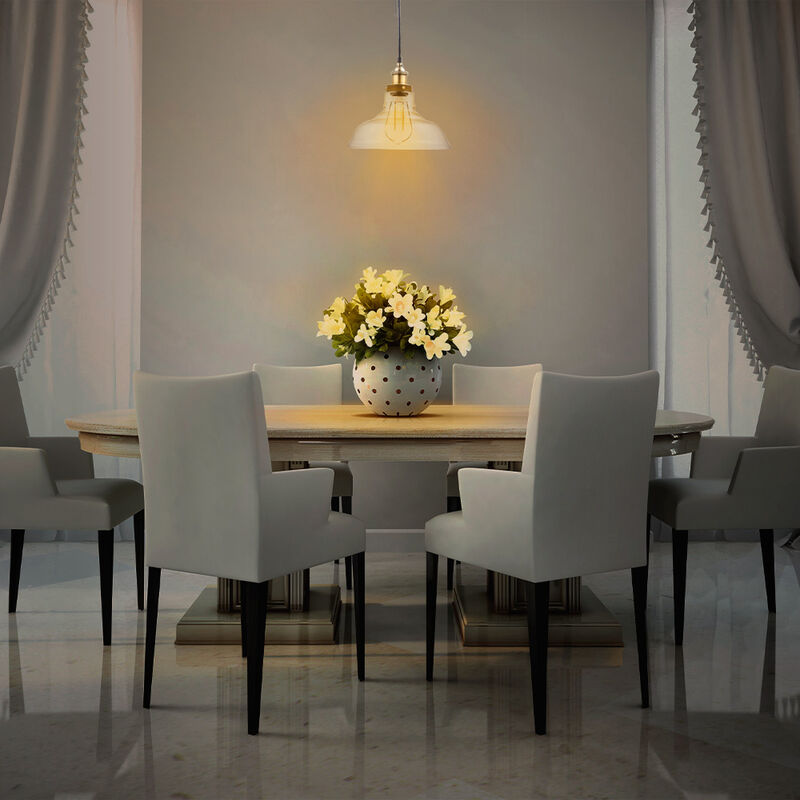 L&aacute;mpara Colgante Aluminio Cristal Tansparente 1... image number null