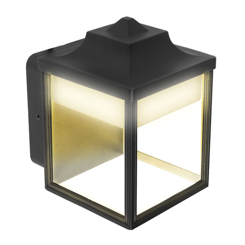 Lampara Muro Led Exterior Negro 9w Luz Suave C&aacute;... image number null