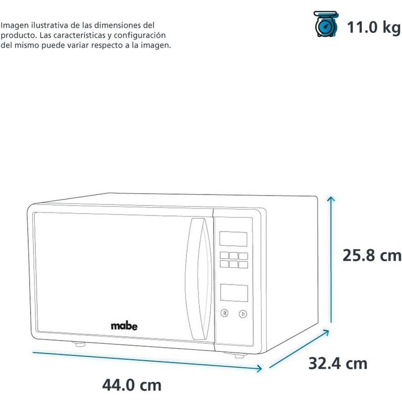 HORNO DE MICROONDAS MABE HMM70SEJ 0.7 PIES SILV... image number null