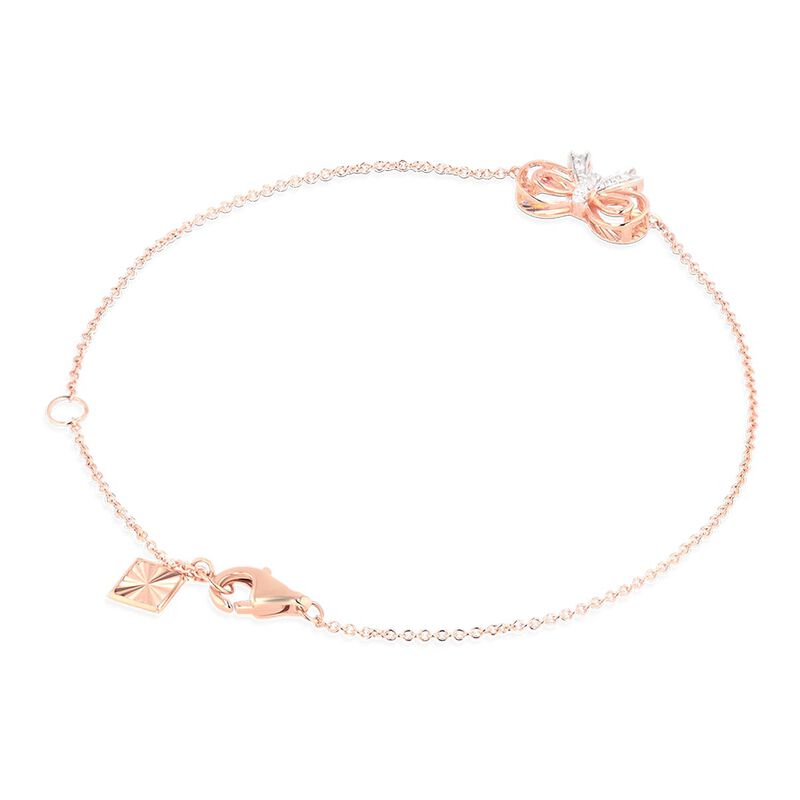 Pulsera Oro Rosa 14k Con 3pts Diamante Asp-1116... image number null