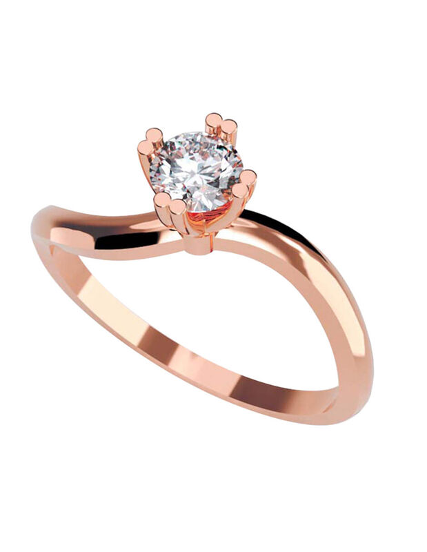 Anillo de Compromiso de 14K con Diamante de Lab... image number null