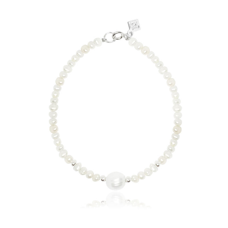 Set de Pulsera Sencilla de Perlas y Aretes de P... image number null