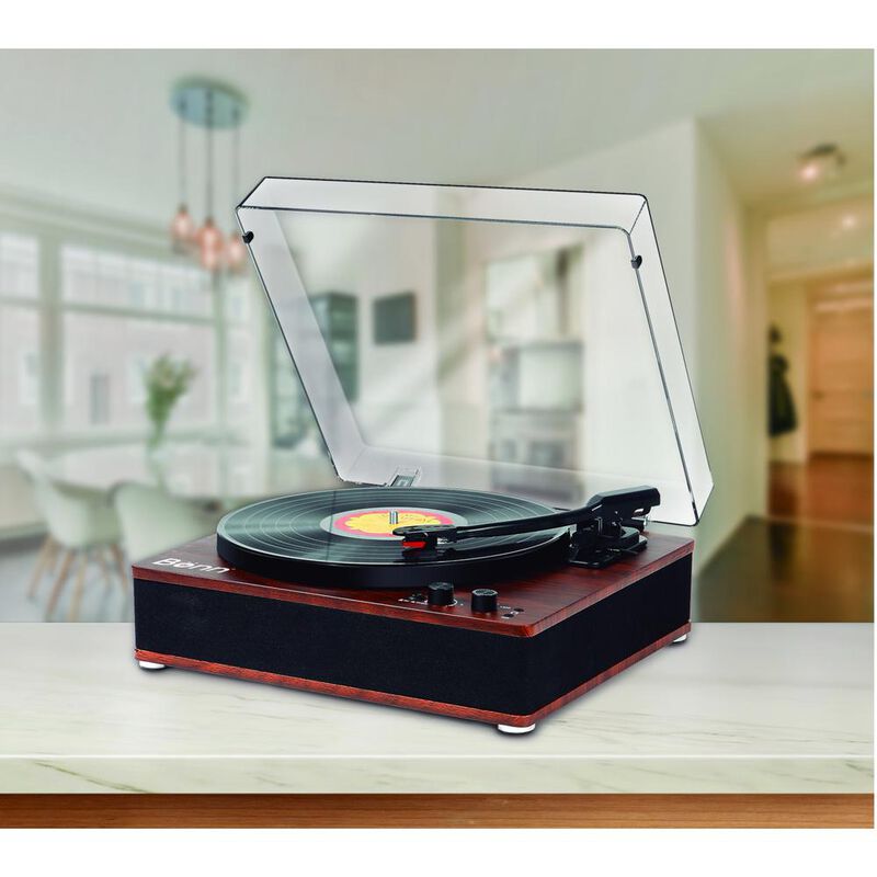 Tocadiscos Bluetooth y USB Retro Caoba Bonn image number null