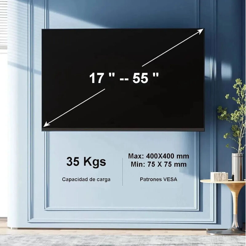 Kit 2 Soportes Tv Pared Brazo Articulado 17-55 ... image number null