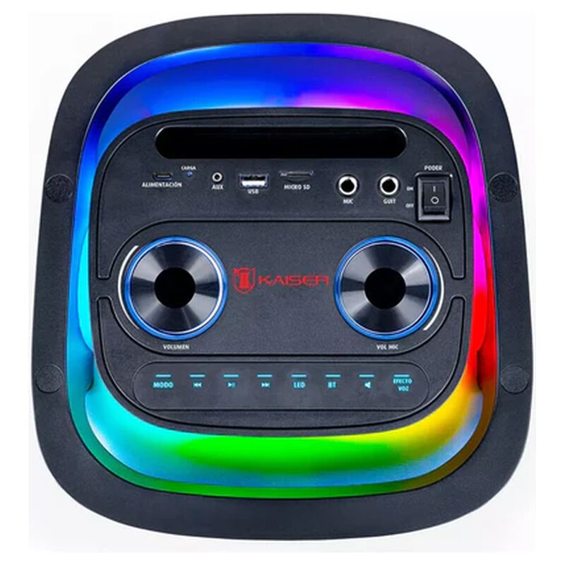 Bocina Bluetooth Micro Sd Karaoke Led Usb Negra... image number null