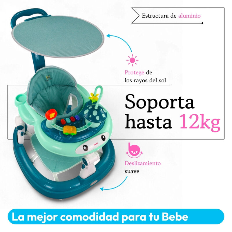 Andadera Plegable C/ Sombrilla Hongo Musical Mo... image number null